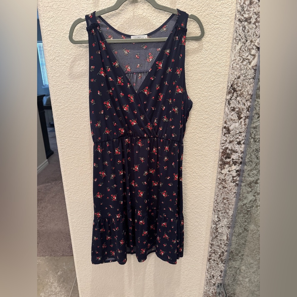 Kaileigh Navy Floral Wrap Dress